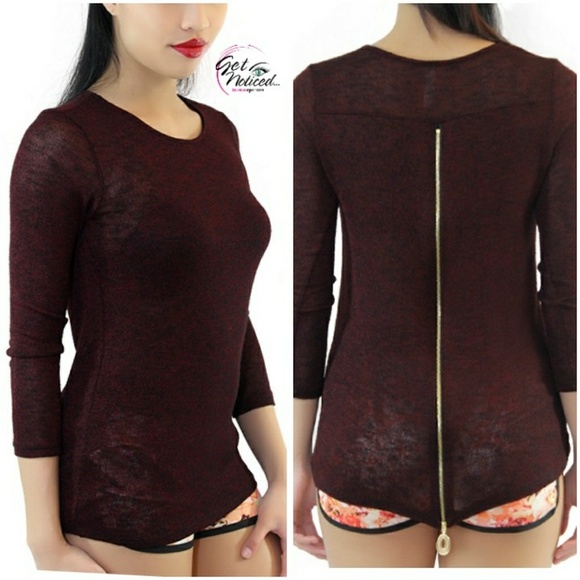 Ceirra Knit Sweatee Top with Back Zipper - Picture 1 of 2